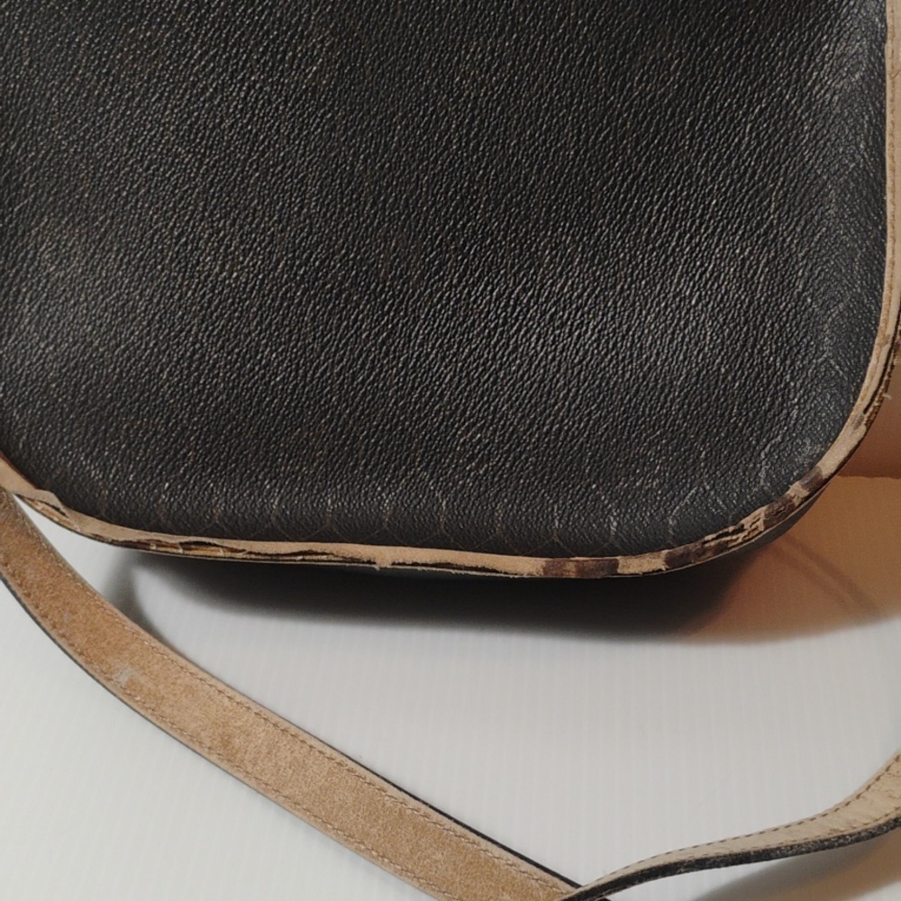 Dior Vintage Honeycomb Coated Canvas Leather Bag With Shoulder Strap - Picture 5 of 12